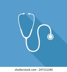 Stethoscope or steth - medical vector icon