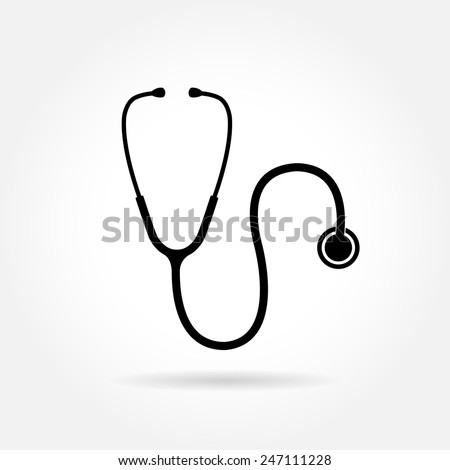 Stethoscope or steth - medical vector icon