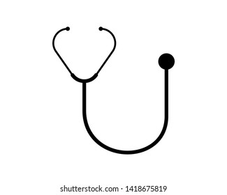 Stethoscope symbol icon isolated on background. Vector illustration