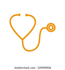 stethoscope, symbol, vector illustration, eps10,