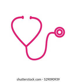 stethoscope, symbol, vector illustration, eps10,