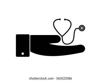 stethoscope, symbol, vector illustration eps10
