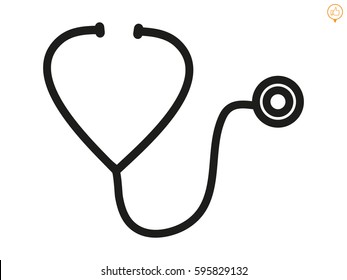 stethoscope, symbol, vector illustration eps10
