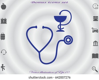 stethoscope, symbol, vector illustration eps10