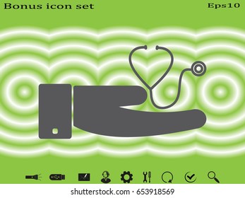 stethoscope, symbol, vector illustration eps10
