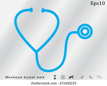 stethoscope, symbol, vector illustration eps10