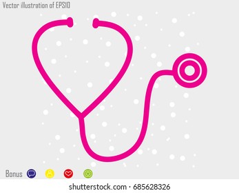 stethoscope, symbol, vector illustration eps10