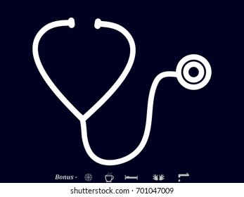 stethoscope, symbol, vector illustration eps10