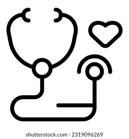 Stethoscope test icon outline vector. Medical pregnant. Female result