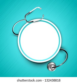 Stethoscope with text space, world health day concept.