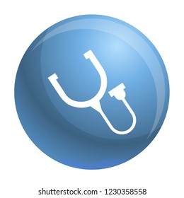 Stethoscope thermometer icon. Simple illustration of stethoscope thermometer vector icon for web design isolated on white background