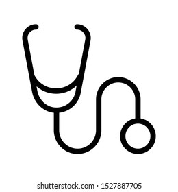 stethoscope thin line vector icon