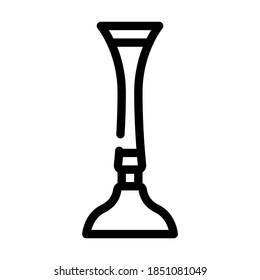 vector de icono de línea de herramienta de estetoscopio. signo de herramienta de estetoscopio. símbolo de contorno aislado ilustración negra