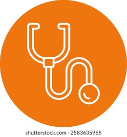 Stethoscope tool Outline Circle Style Icon Design