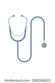 Stethoscope tool. Simple flat illustration.
