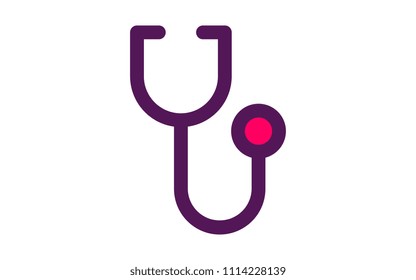 Stethoscope two color icon