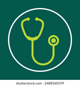 Stethoscope useful trendy icon satisfied abstract vector illustration artwork design