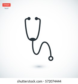 Stethoscope, vector best flat icon, EPS