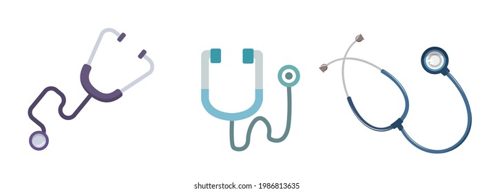 stethoscope vector clip art set. stethoscope vector clip art set. stethoscope vector clip art set.