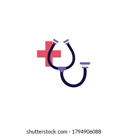 stethoscope vector or clipart illustration 