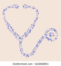 Stethoscope vector created with bubbles