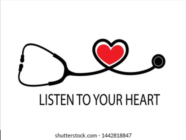 stethoscope vector design hand drawn
