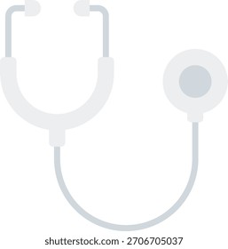 Stethoscope vector design in modern style, healthcare monitoring and AIDS treatment support concept, medical illustration. Flat Icon