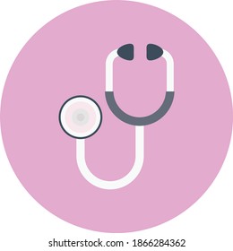 stethoscope vector flat colour icon