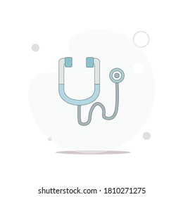 stethoscope vector flat illustration on white