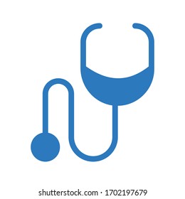 stethoscope vector glyph color icon 