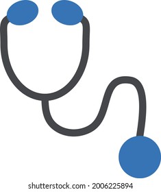 icono de color de glifo vectorial de estetoscopio