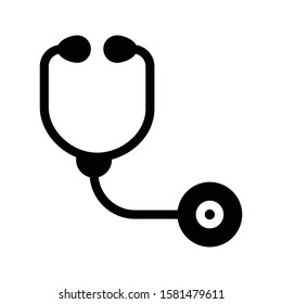 stethoscope vector glyph flat icon 