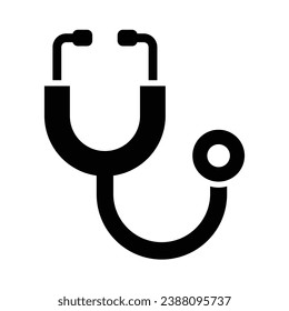 Stethoscope Vector Glyph Icon For Personal And Commercial Use.
