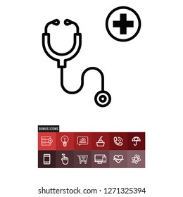 Stethoscope vector icon