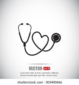 stethoscope vector icon