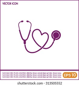stethoscope vector icon