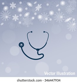 Stethoscope vector icon.
