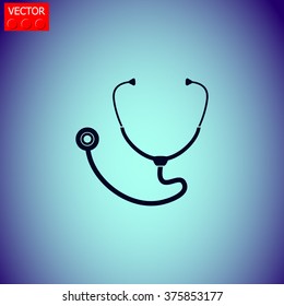 Stethoscope vector icon.
