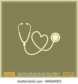 stethoscope vector icon