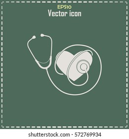 stethoscope vector icon