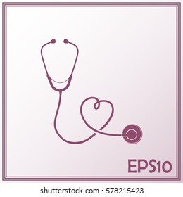 stethoscope vector icon