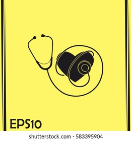 stethoscope vector icon