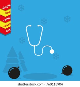 Stethoscope vector icon.