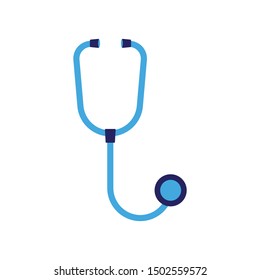 Stethoscope vector icon in Blue Theme. 