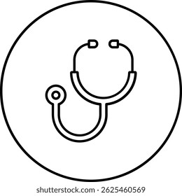 Stethoscope vector icon. Can be used for printing, mobile and web applications.