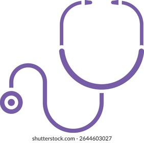 Stethoscope vector icon. Can be used for printing, mobile and web applications.