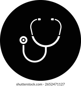 Icono de Vector de estetoscopio. Se puede utilizar para aplicaciones de impresión, móviles y de Web.