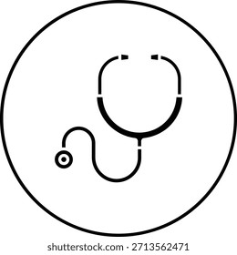 Icono de Vector de estetoscopio. Se puede utilizar para aplicaciones de impresión, móviles y de Web.
