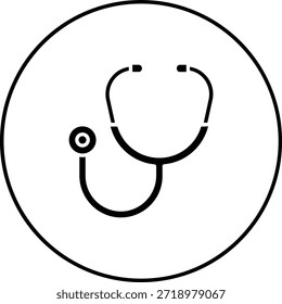 Icono de Vector de estetoscopio. Se puede utilizar para aplicaciones de impresión, móviles y de Web.
