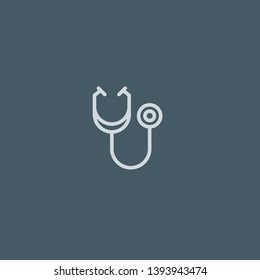 Stethoscope vector icon. Stethoscope concept stroke symbol design. Thin graphic elements vector illustration, outline pattern for your web site design, logo, UI. EPS 10.
